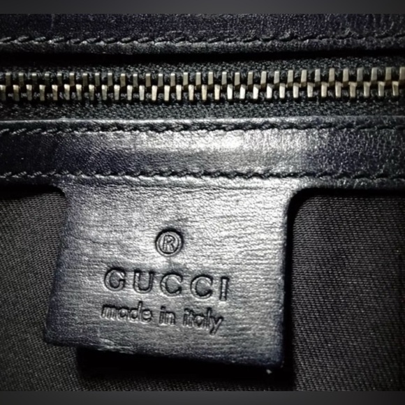 GUCCI Treasure Bag / Black & Navy Horsebit Patent Leather - Picture 6 of 7